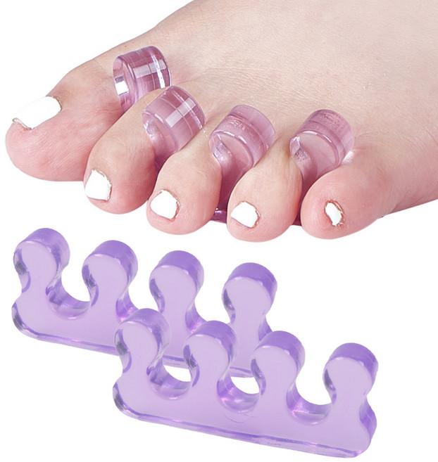 레어템 발가락 베개 편안한 발 관리, 퍼플, 4개