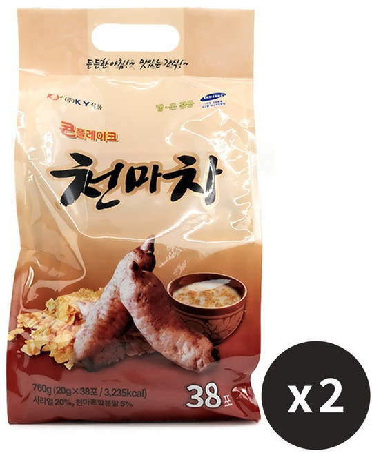 KY식품 콘플레이크 천마차 든든한 간식, 20g, 38개입, 2개