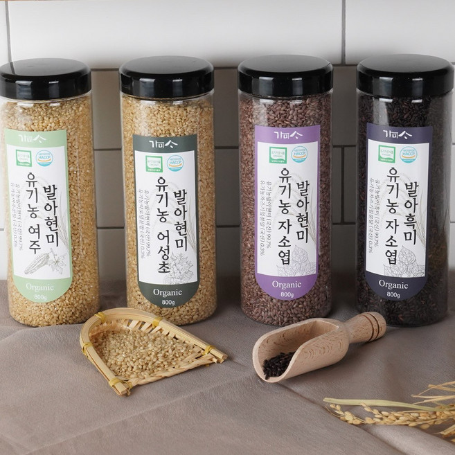 씻고 불릴 필요없는 가미사 유기농 발아현미 발아흑미 800g, 1개
