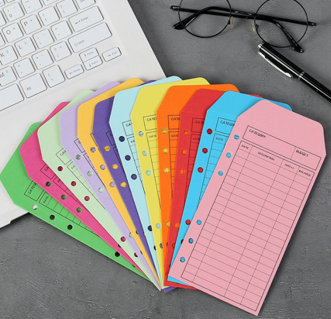 일상채움 현금 모으기 챌린지 컬러 봉투 12매, 2팩, 혼합컬러