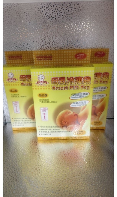 大姆哥 母乳冷凍袋 站立型單次使用 220ml, 1個