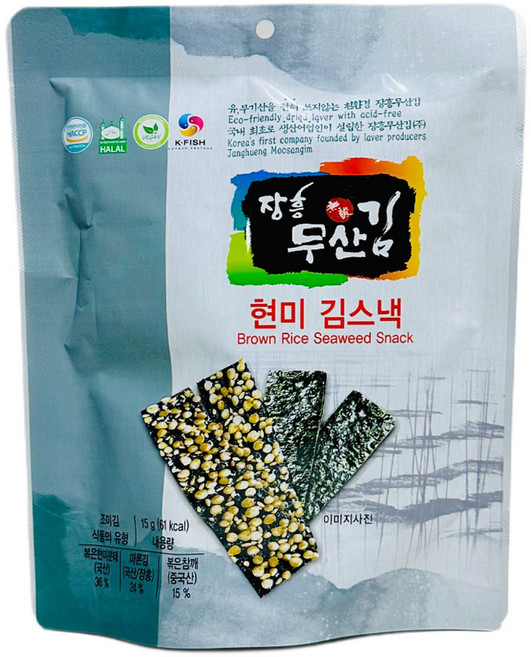 장흥무산김 김스낵 15g 생김, 11개