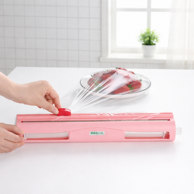 가정용 슬라이딩 랩 커팅기 주방 간편 포장, 1개, 랩커터기 블루