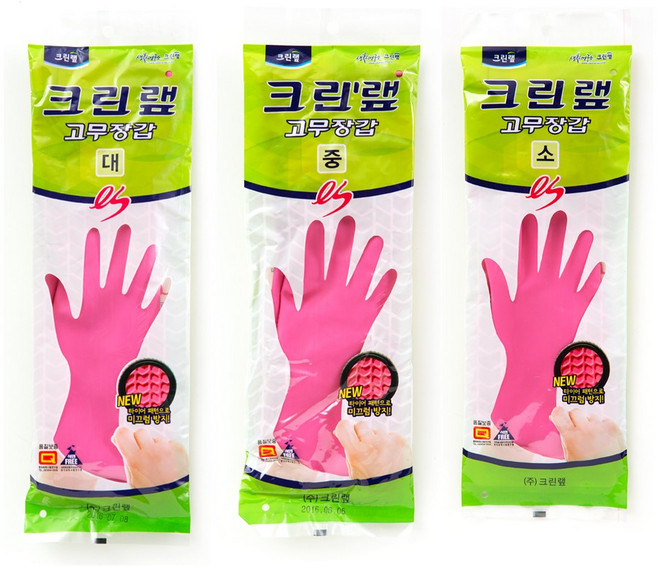 크린랩 ES 고무장갑 (M)중, 중(M), 1개