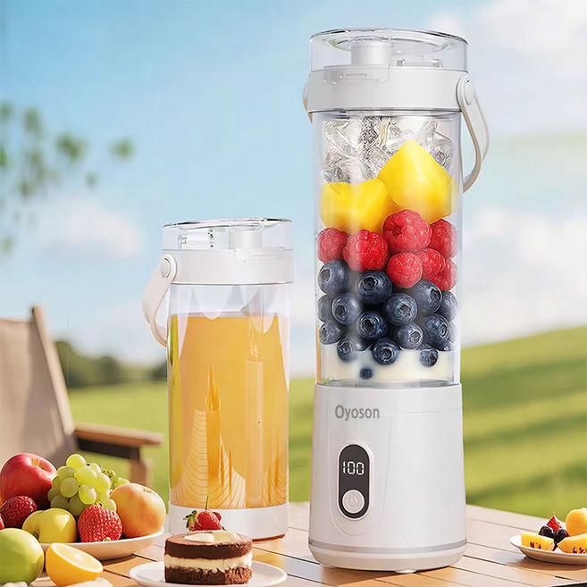 Oyoson 무선 블렌더 휴대용 믹서기 텀블러 믹서 포터블 블렌더, 화이트
