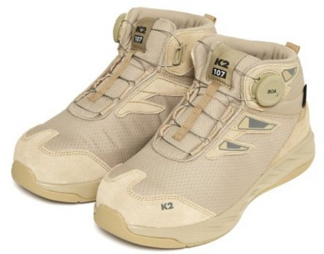 k2 세이프티 6인치 현장화 샌드화 논슬립 다이얼 베이지 안전화 작업화 k2-107BE