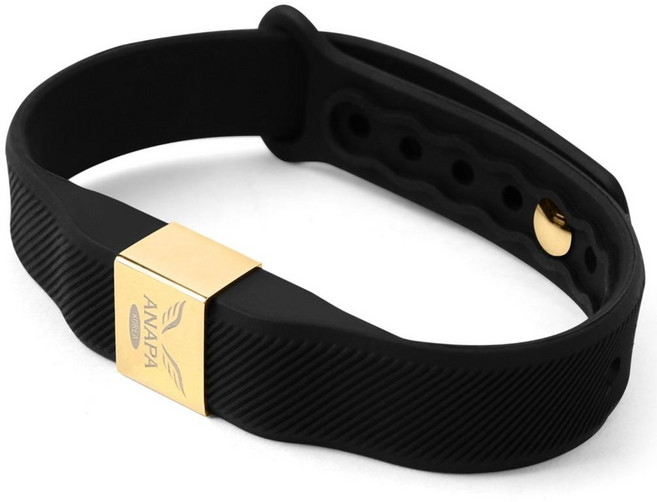 아나파 미세전류 스포츠 실리콘 건강 팔찌 (블랙 화이트 핑크)