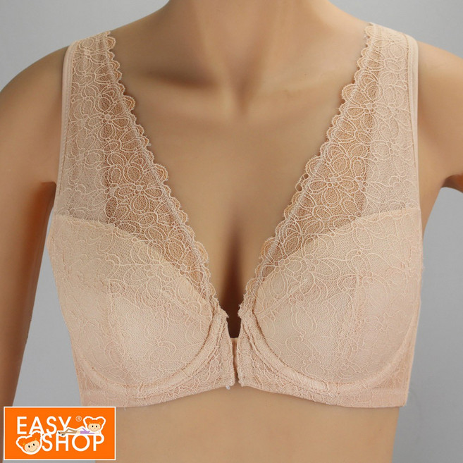 EASY SHOP 樂齡舒適前扣軟鋼圈內衣-柔和膚