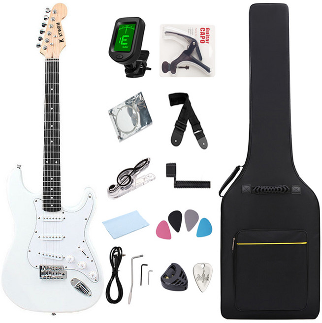케이투엠 입문용 일렉 기타, 화이트, 1개