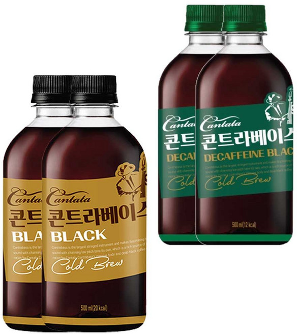 콘트라베이스 블랙500ml 12개 + 디카페인 블랙 500ml, 500ml