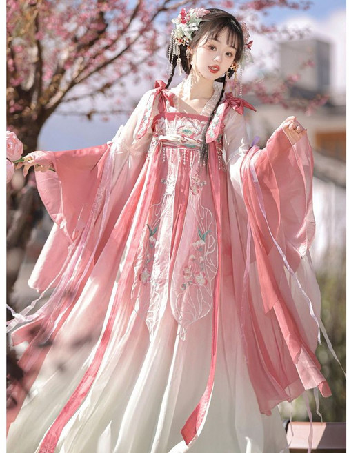 한푸 전통 고대 당나라 호위 선녀복 무협