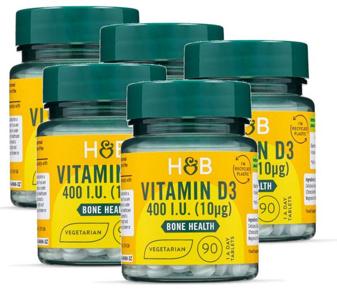 홀랜드앤바렛 비타민 D3 400IU 본 헬스 타블렛 Holland & Barrett Vitamin D, 5개, 90정