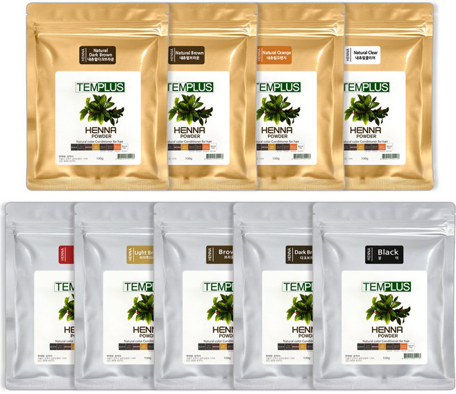 템플러스 천연헤나 파우더염색약 100g, 내츄럴브라운, 1개