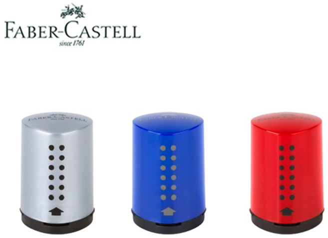 파버카스텔 그립 2001 미니 연필깎이 1홀(3칼라), 블루, 1개