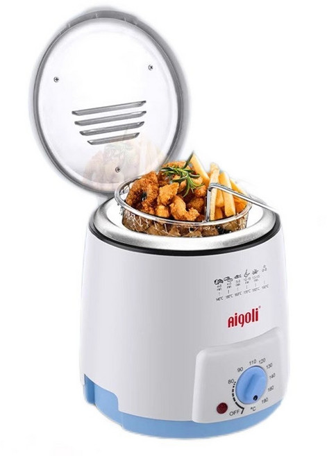 가정용 튀김기 미니 기계 타이머 핫도그 캠핑 튀김 치킨 소형 전기