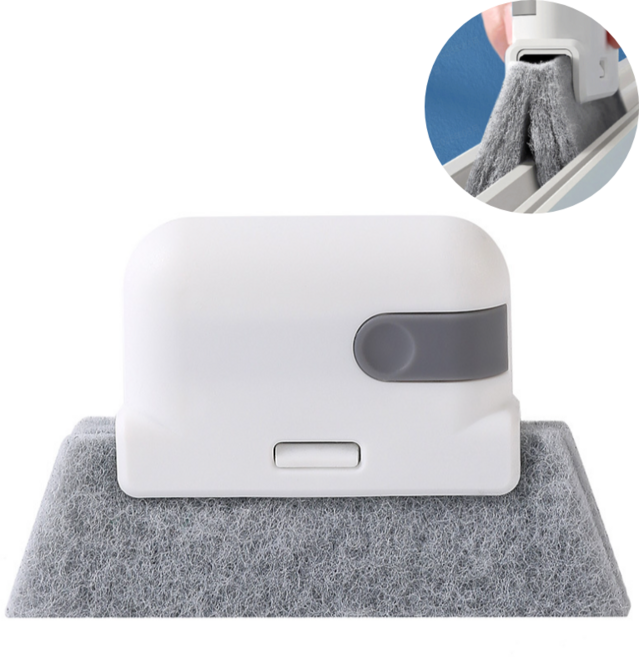 AOKOWN 창틀틈새 청소브러시 창문 틈새 청소도구 창틀 청소 브러쉬 유리창 청소 도구, 회색, 1개