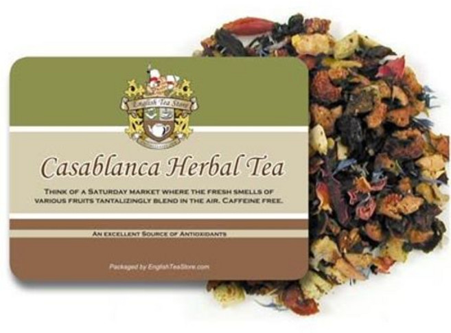 카사블랑카 카페인 무함유 허브티 - 루즈 리프 - 16oz Casablanca Caffeine Free Herbal Tea -16oz | Loose Leaf Pouches | Fr, 1개