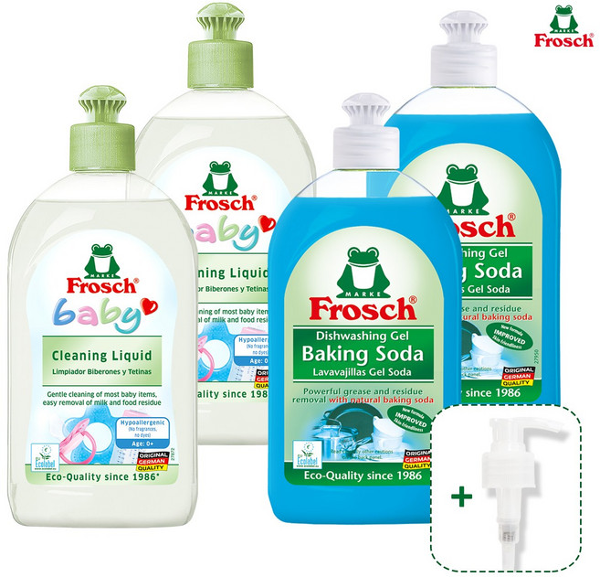 프로쉬 주방세제2종 (베이비젖병2+소다2+펌프), 4개, 500ml