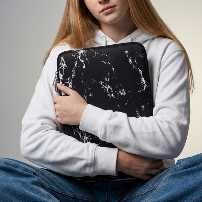 마블앤마블 노트북파우치 아이패드 그램 노트북가방, 1개, 블랙