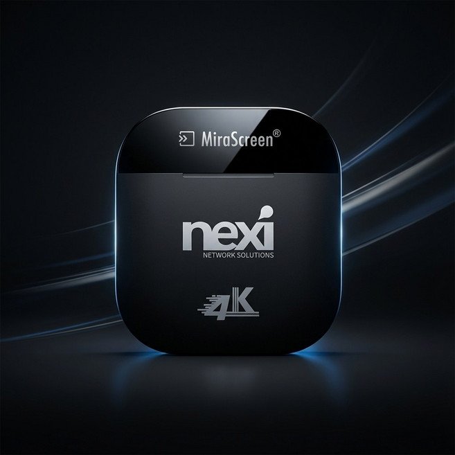 넥시 무선 스마트폰 미라캐스트 미러링 동글 NX-MHL912-4K, 블랙, 1개