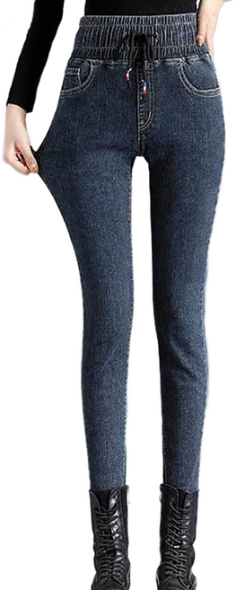 셀럽당 여자 청바지 가을 겨울 기모 하이웨스트 조임 레깅스 스판 스키니 팬츠