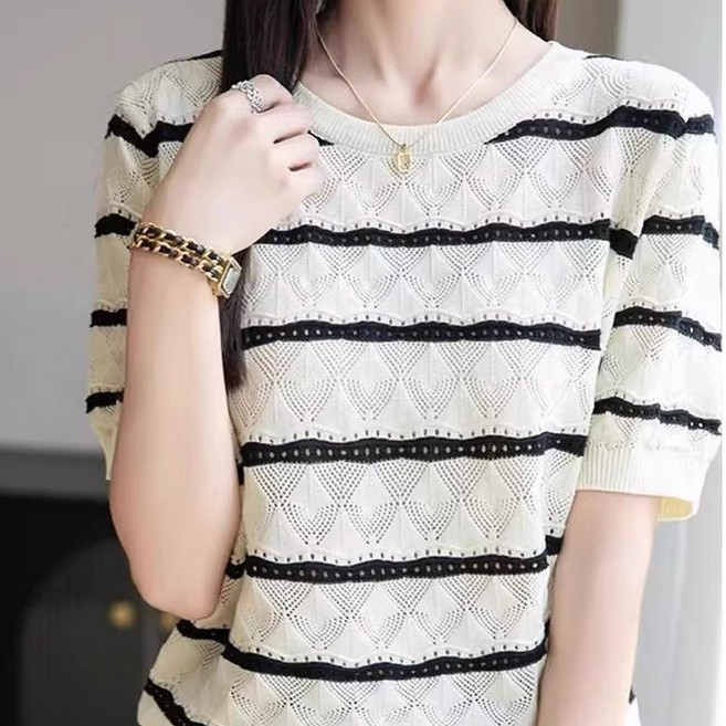 夏季女裝短袖針織衫上衣