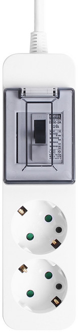 대성 고용량 멀티탭 배선차단 2구 DA-03, 4.5m, 1개, 흰색