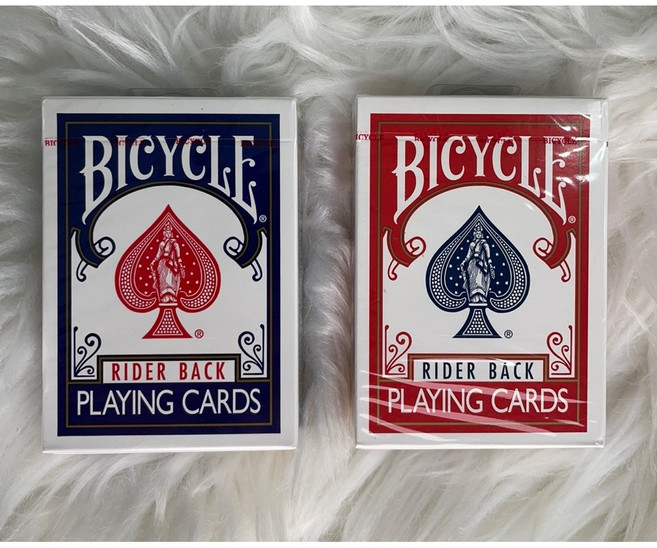 USPCC 정품 바이시클카드 마술카드 마술도구 1+1, 블루 2개, 2개