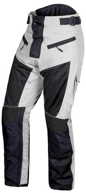 위키드 스톡 남성용 그레이 메시 모터사이클 팬츠 - 하이 라이즈 지퍼 클로저 여름 모토크로스 더트 바이크, 34W x 32L, Grey Black