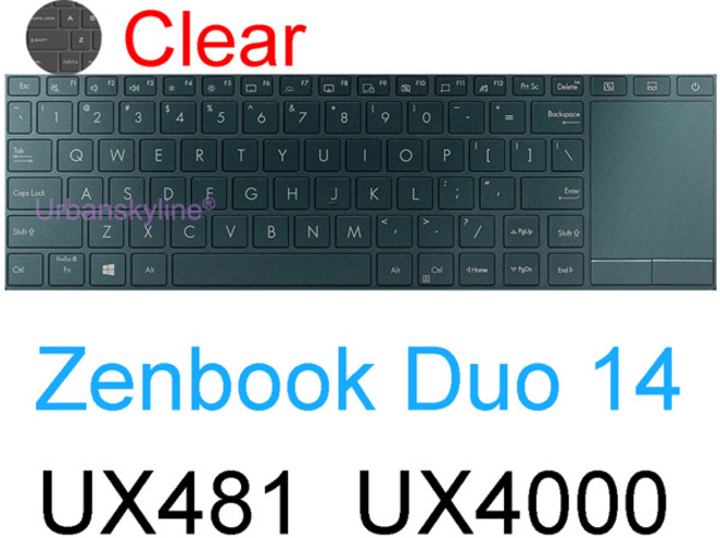 호환 ASUS 젠북 프로 15 듀오 14 OLED 키보드 커버 실리콘 보호대 스킨 케이스 UX8402 UX482 UX4100 UX481 UX4000 UX582 UX581, [05] Black, 1개