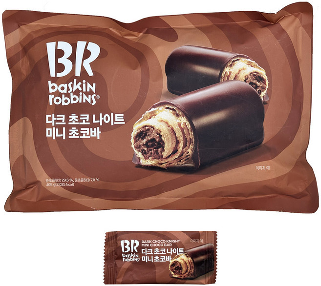 배스킨라빈스 다크 초코 나이트 미니 초코바, 405g, 1개