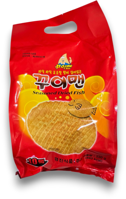 꾸이맨 10개입 어포튀각 안주, 10개, 23g