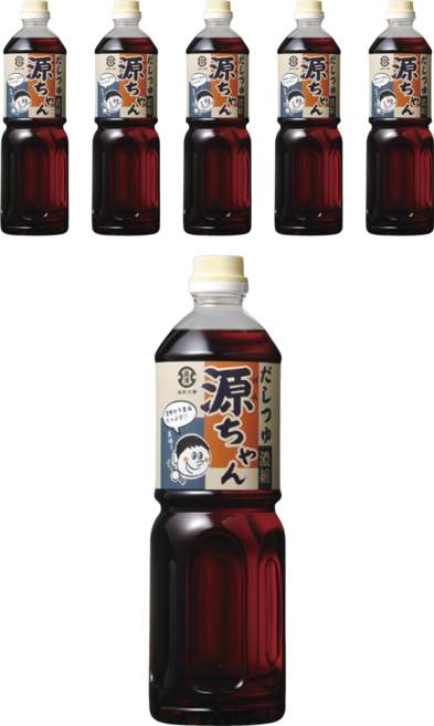 나오겐 겐찬 일본 180년 전통 고농축 해물육수 다시 간장(브릭스 40%), 6개, 1L