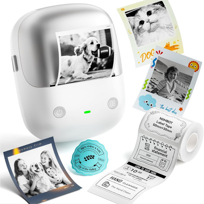 Niimbot B2포토(Pro) 듀얼컬러 라벨프린터, 1개, B2포토(Pro)실버+포토인화지 SNS