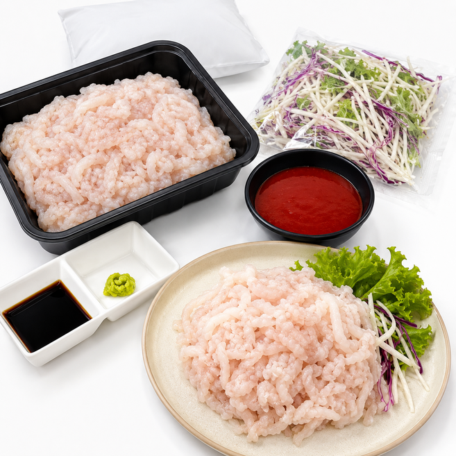 동해안 물가자미 세꼬시 미주구리회 야채 세트, 2세트, 가자미300g내외+야채250g+초장100g