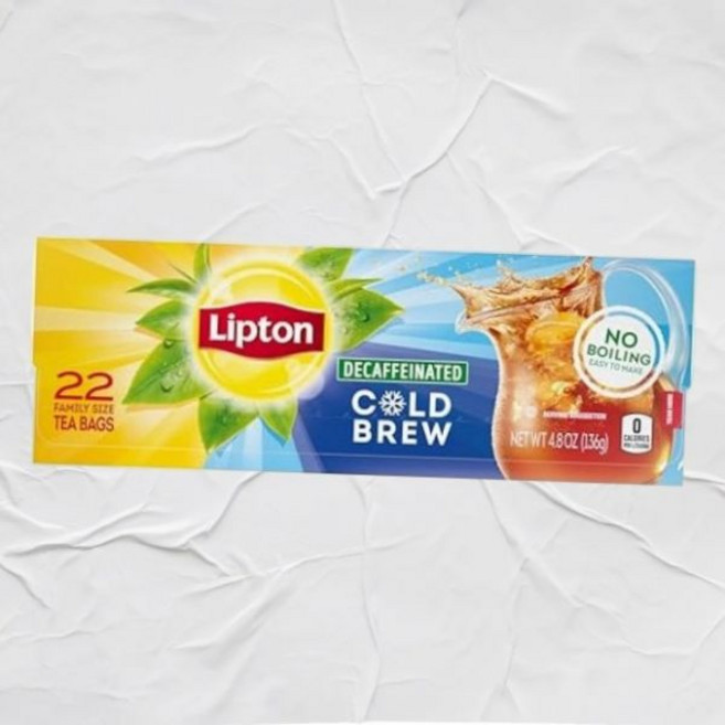 디카페인 콜드 브루 아이스 티백 패밀리 사이즈 제로 칼로리 끓이지 않고 쉽게 만들 수 있음 총 22개 미주