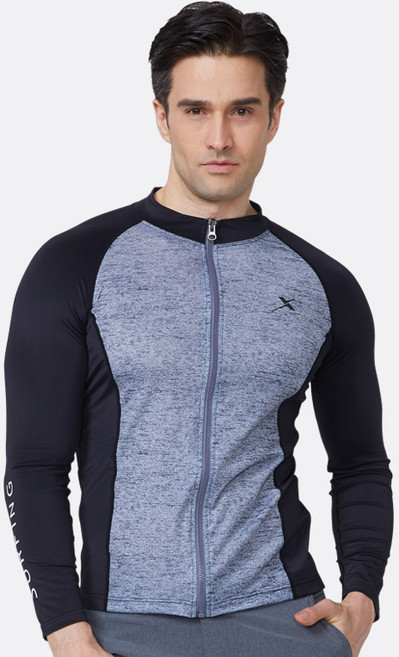 기어엑스 남자 집업래쉬가드 E14 그레이블랙, (E14)그레이블랙