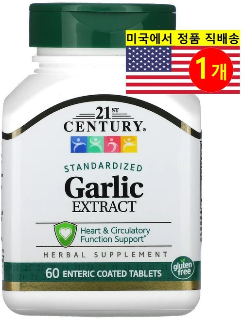 21st Century 21세기 센트리 마늘 추출물 표준화 Garlic Extract, 1개, 60정 - 쿠팡