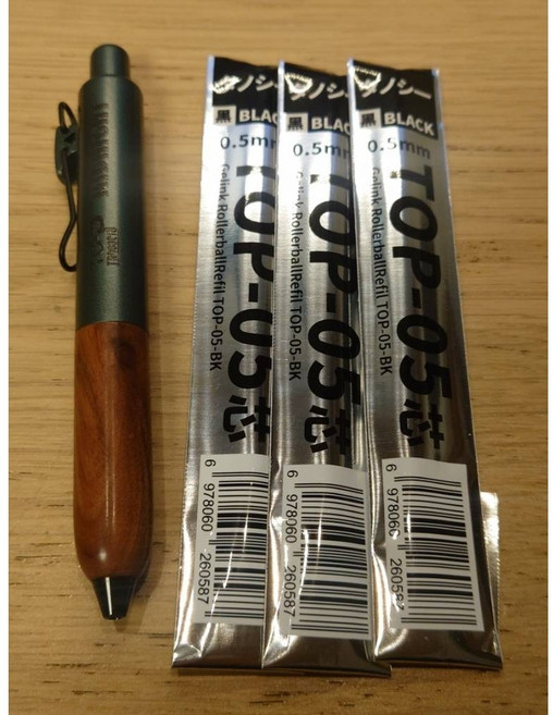 TANOOCI 原木鋼珠筆, 湖水一隻+三隻筆芯