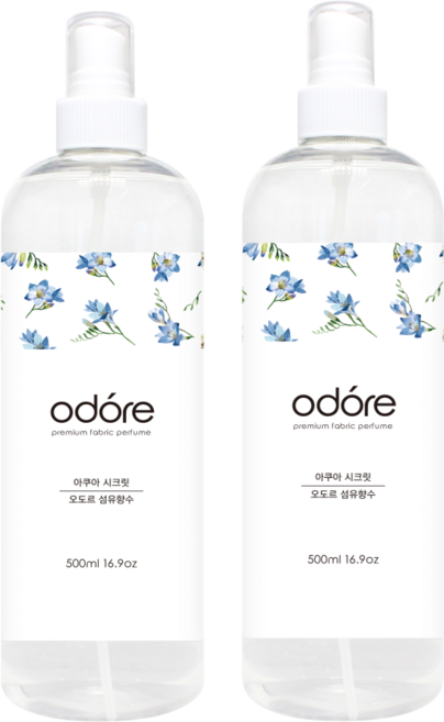오도르 섬유향수, 아쿠아 시크릿, 2개, 500ml