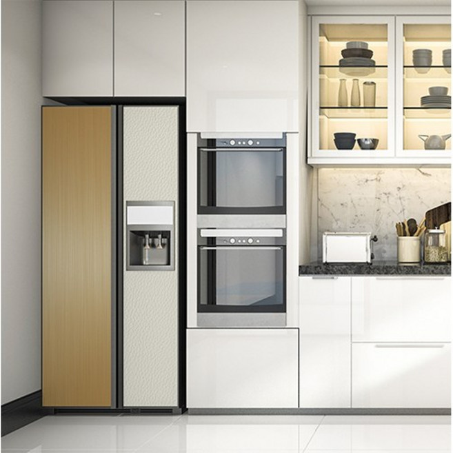 현대인필 냉장고 에어컨 리폼 시트지 인테리어필름 모음, 25. 레더크림 ECLW748