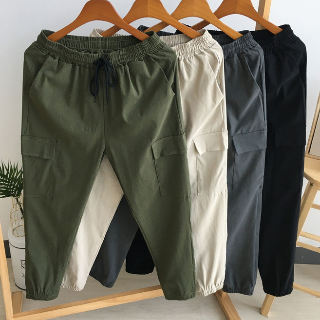 일칠사 남자 스판 밴딩 카고 조거팬츠