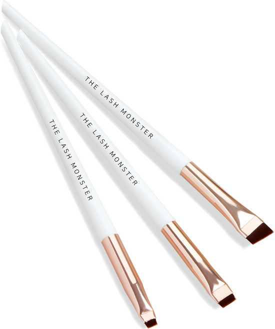 래쉬몬스터 착붙 라이너 브러쉬 속눈썹펌 착붙 브러쉬 메이크업 아이라이너 브러쉬, 1세트 3개입, 1세트