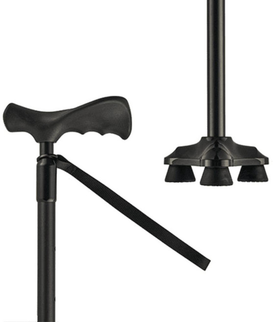 위드기어 트리고 삼발 RCEC1 3발 지팡이 국내 제작(국산) 남자용 여자용 오른손 노인 할아버지 할머니 의료용 명품 어르신 안전손잡이, 1개, 자주색(왼손)