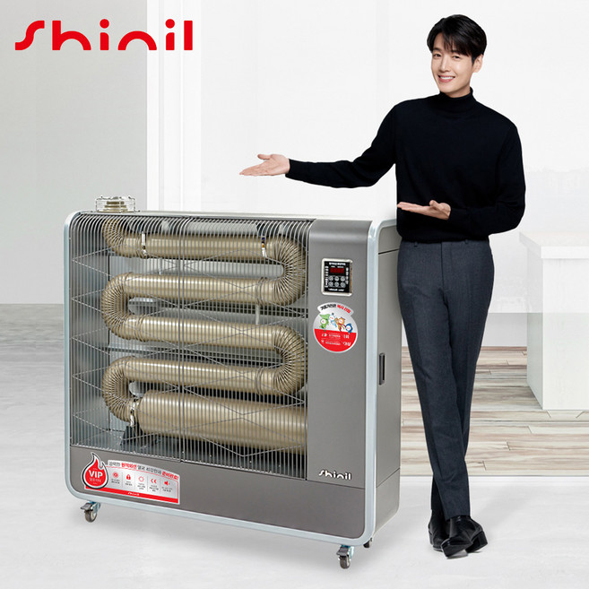 [ 26년형 ] 신일 돈풍기 원적외선 난방기 석유난로 히터 곱창난로 튜브열풍기 업소용 대형 온풍기, 02_27평형 (F11000K)