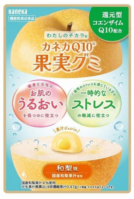 KANEKA 카네카 Q10 과일 구미 40g×20봉지 배맛 환원형 코엔자임Q10 함유, 1개, 40g