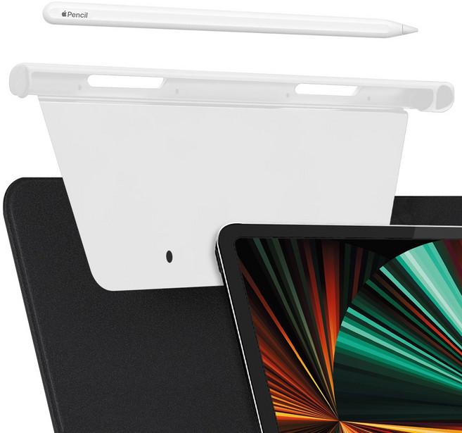 애플펜슬 호환 폴리오 케이스 전용 마그네틱 인서트 홀더, 1개, 화이트