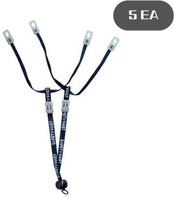 SM 안전모 패션 턱끈(5개) 패션턱끈 작업모용 안전끈, 5개