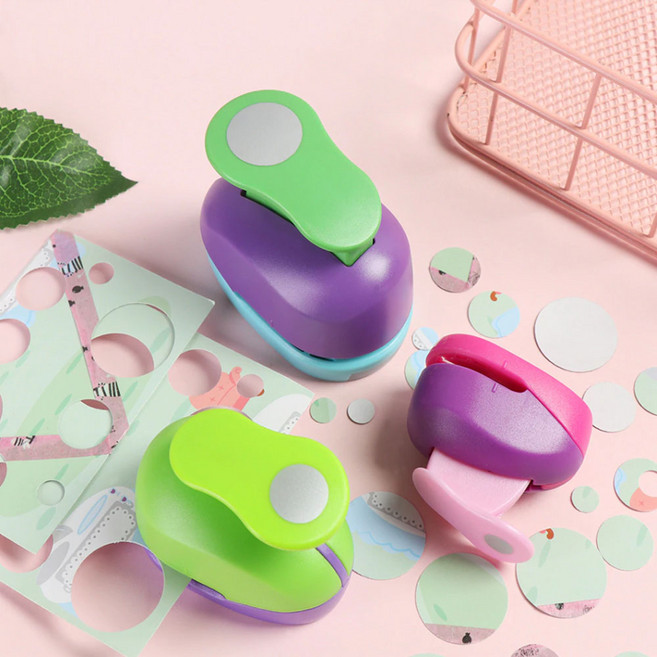 구멍펀치 엠보싱 장치 어린이 교육 수동 커터 9mm, 9mm GD08967, 1개