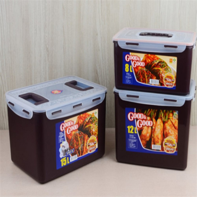 돕스 김치통밀폐용기 8리터 12리터 15리터 플라스틱김치용기 김치냉장고용기, 15L